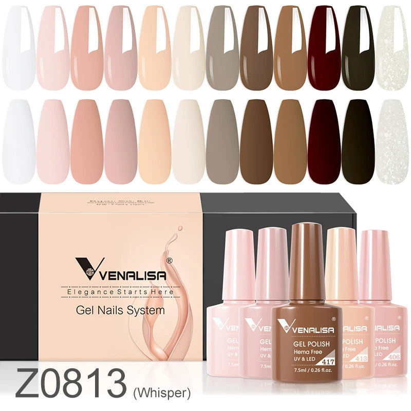 Venalisa Nail Gel Polish Fall Nail TPO FREE Long Wear Semi Permanent Soak Off UV LED Gel Nail Polish Gel Lacquer