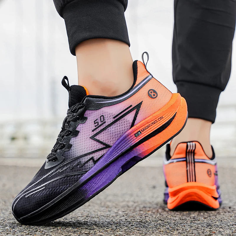 Running Shoes Carbon Board Speciality Marathon Men Sports Breathable Lightweight Women's Comfortable Athletic Nonskid Sneakers