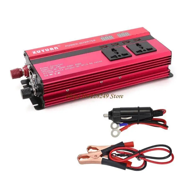 N5KD Solar Power Inverter Sine Wavy LED 4 USB DC12 To AC110V/220V Convert