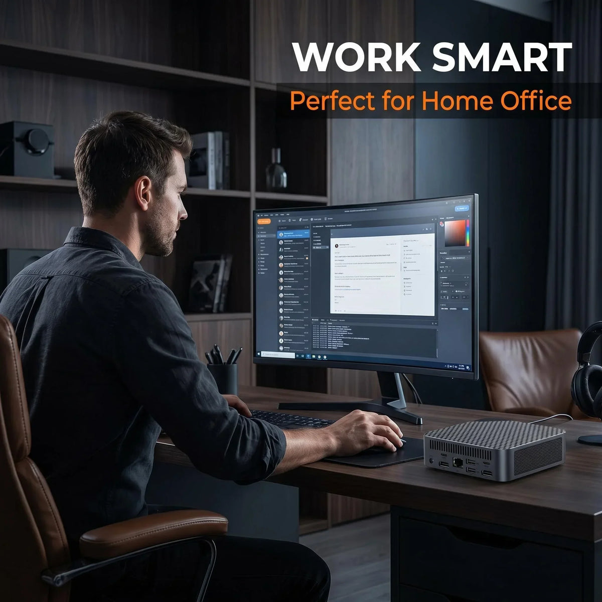 Intel Core i9-10980HK Mini PC 16GB DDR4 512GB NVMe SSD Triple 4K Display WiFi6 BT5.2 Silent Office Home Desktop Pro