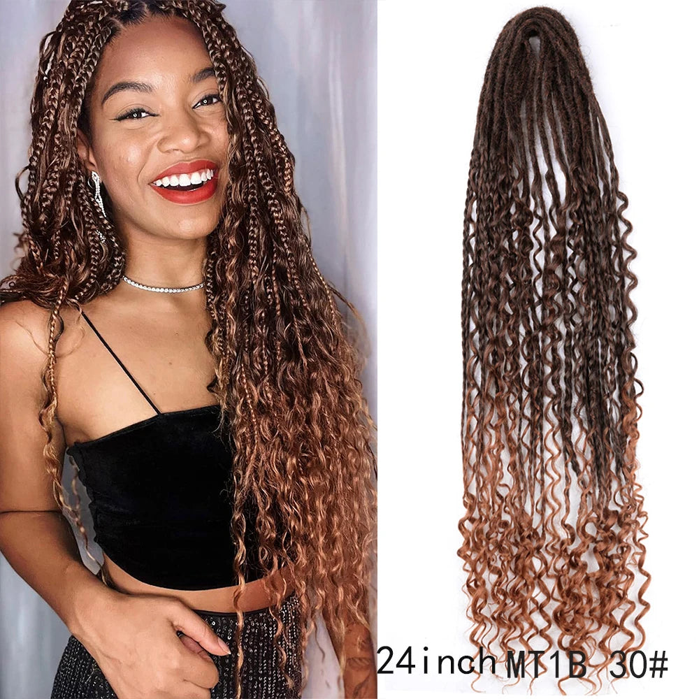 Dreadlock Extensions Handmade Crochet Hair Synthetic 24 36 Inches Dread Extension Crochet Braids For Women Dreadlocks Hair