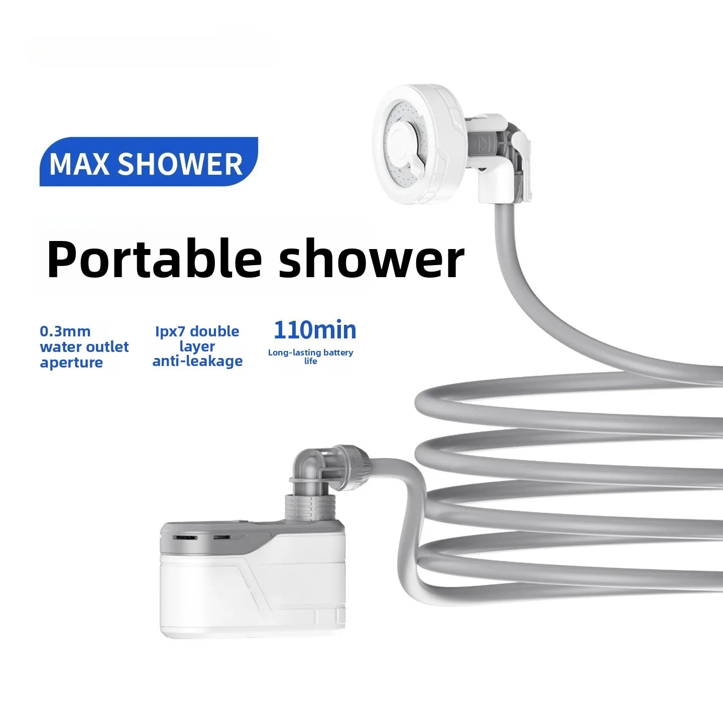 Outdoor portable electric pump shower camping electric shower dormitory bath artifact