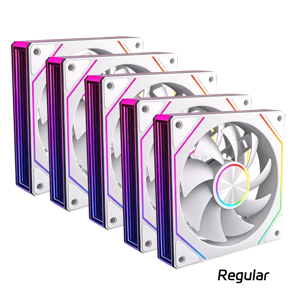 Veebyte PRISM 8 PRO PC Fan 120mm ARGB 4PIN 5V-3PIN PWM Quiet Cooling Fan 12V Large Air Volume Computer Fan 45.2CFM/800-1600RPM