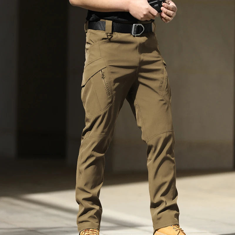 Men Spring Autumn Fishing Climbing Trekking Softshell Elastic Hiking City Cargo Pants Hunting Camping Tatical Military Trousers