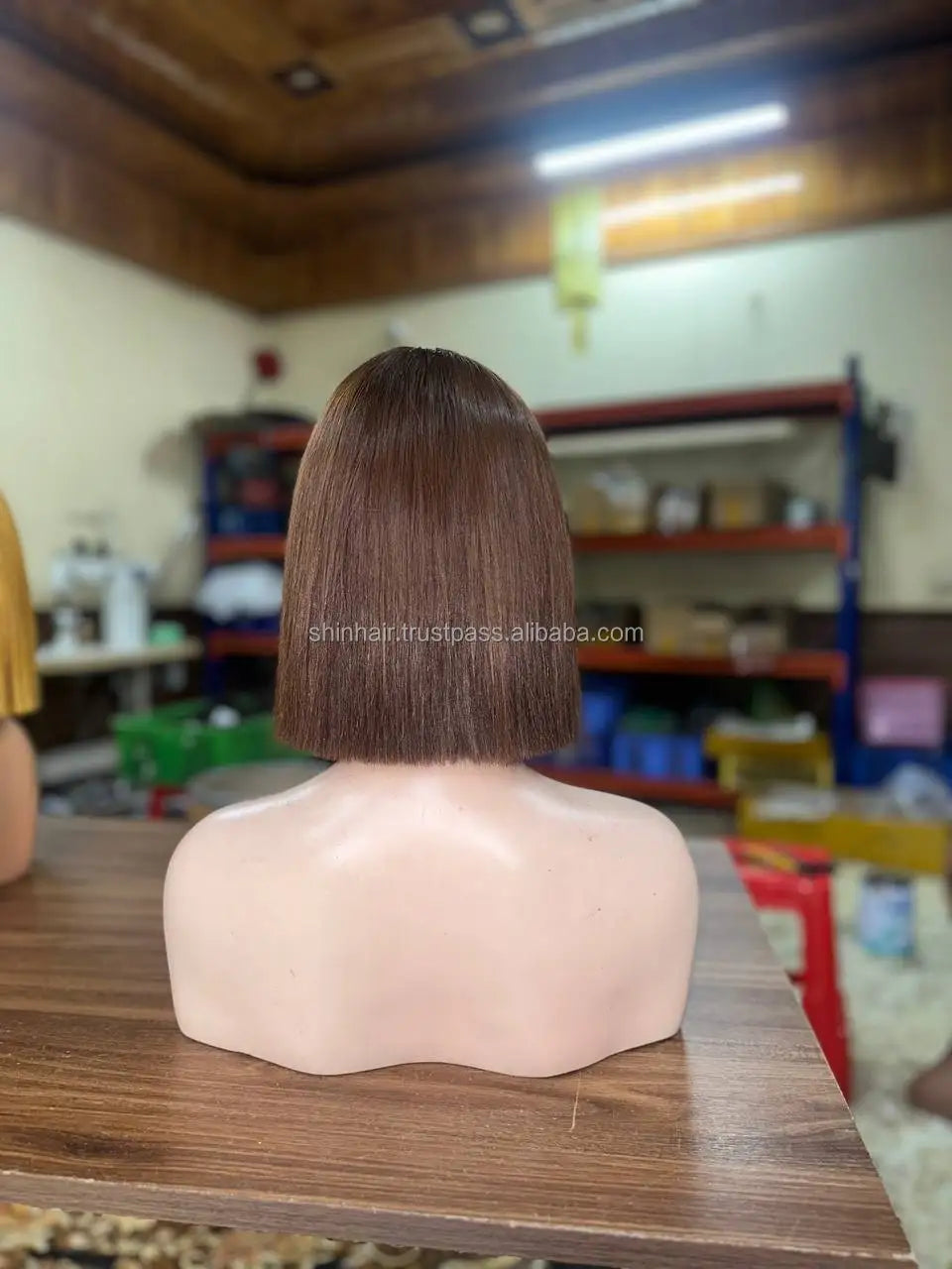 Top Selling Long Bob Cut Transparent for Lace Full Closure Wigs Remy Human Hair 250% Density for Black Women
