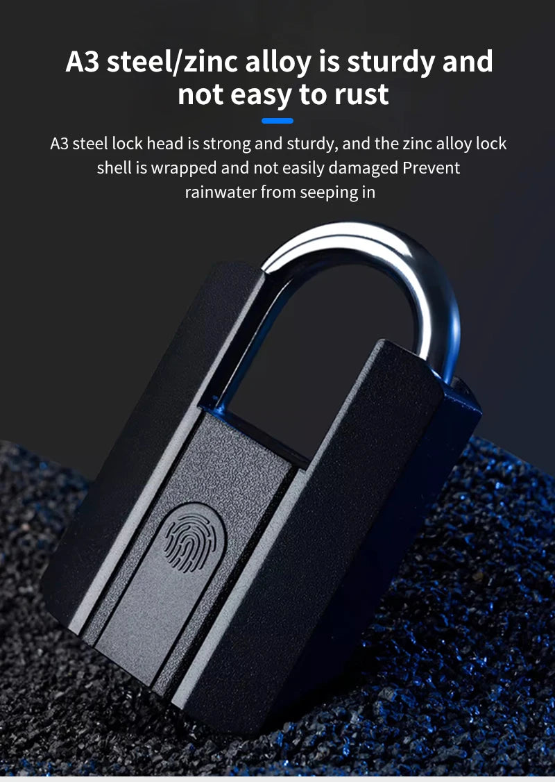 Electronic TTLOCK Fingerprint Padlock Fingerprint Lock App Keyless Biometrics Lock Suit For Suitcases Backpacks Bicycles Lockers