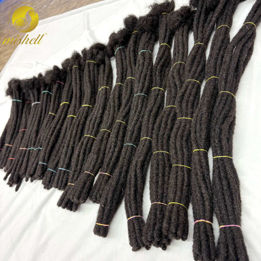 6-20inch 0.6cm Regular Loc Extension Human Hair 50 Strands Full Handmade 100% Human Hair Loc Dreadlock Extension for Men Women