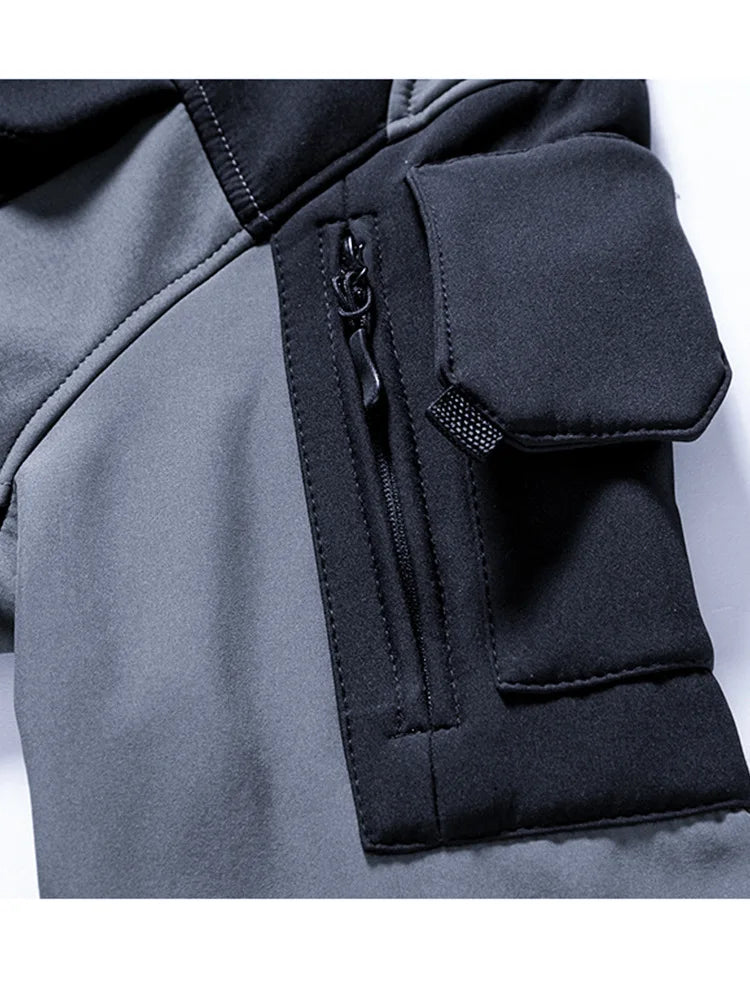 Beetle Invader Shark Skin Softshell Jacket Pants Set Camouflage Tactical Military Suit Waterproof Windproof Fleece Lined Outdoor