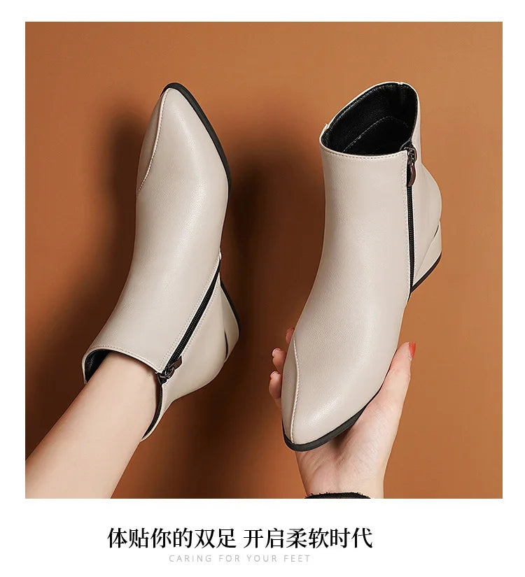 Autumn and Winter 2024 Women Boots British Style Fashion Boots for Women New Thick Heeled Oversized Fashion Short Boots