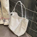2026 New Polka Dot Canvas Large Capacity Tote Bag  Bag Casual Commuter Outward Handheld Shoulder Bag For Women