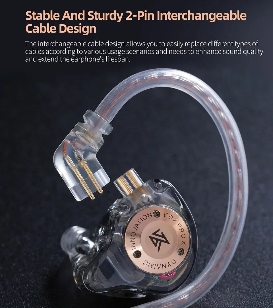 KZ  Dynamic Drive Earphone HIFI Bass Earbud Sport Music Cancelling Headsets KZ EDX PROX ZSTX ZSN PROX EDC EDA ZVX