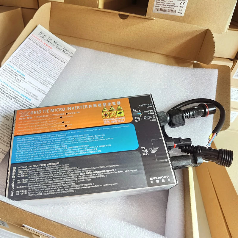700W 600W 500W 350W 300W 260W MPPT Solar PV On Grid Tied Micro Power Inverter DC18V-60V to AC110V-220V 50HZ/60HZ home use IP65
