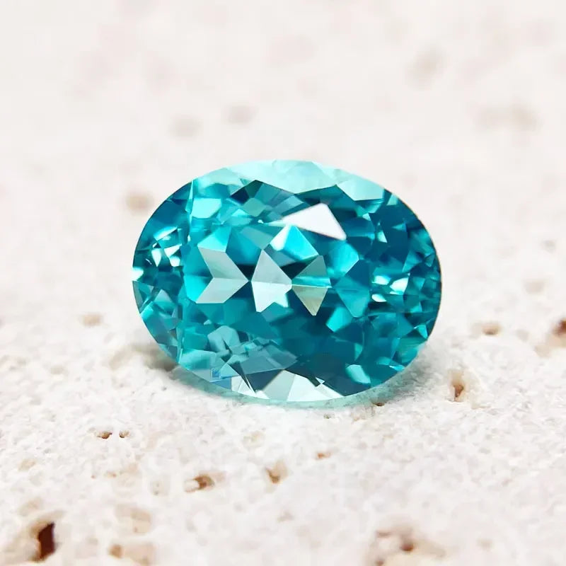 Paraiba Natural Color Oval Shape VVS1 Laboratory Diamond for DIY Jewelry Making Materials with Certificate Wholesale Price