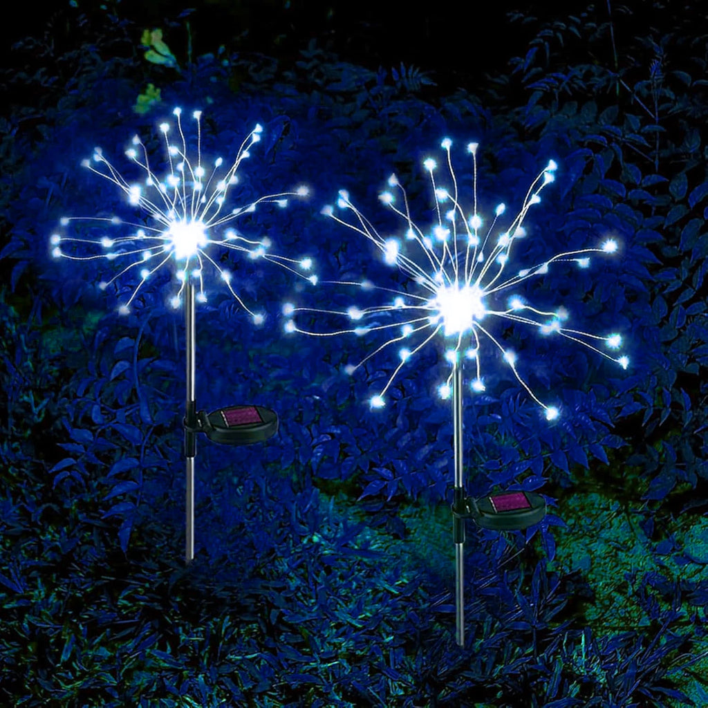 Solar Lights for Outdoor Garden LED Dandelion Lighting Stake Solar Firework Light for Lawn Decor Solar Garden Light