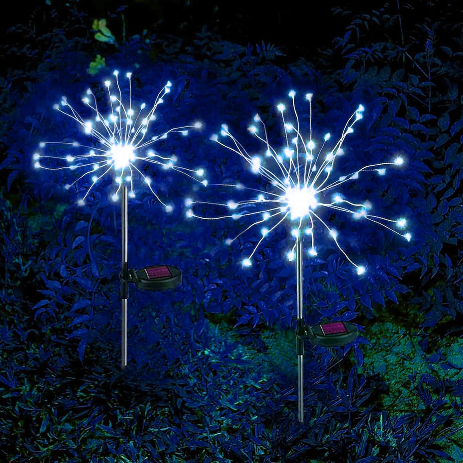 Solar Lights for Outdoor Garden LED Dandelion Lighting Stake Solar Firework Light for Lawn Decor Solar Garden Light