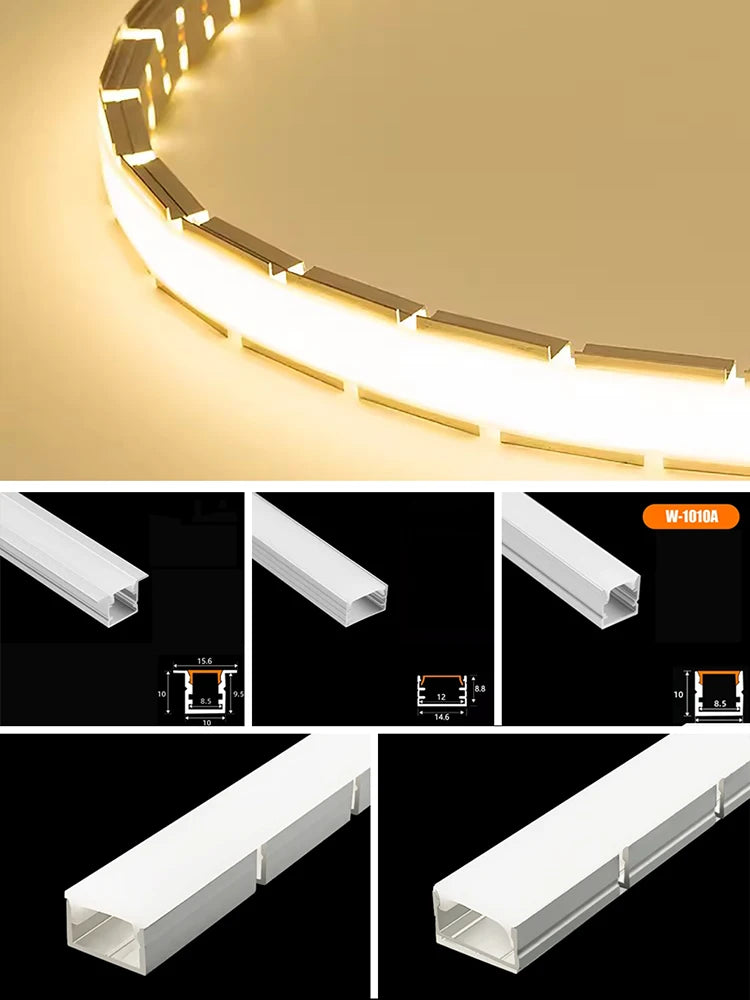 0.5/1M Bendable Led Aluminum Profile 20/30/40Mm Wide Flexible Led Channel Diffuser Curved Line Light Bar Aisle Ceiling Lighting