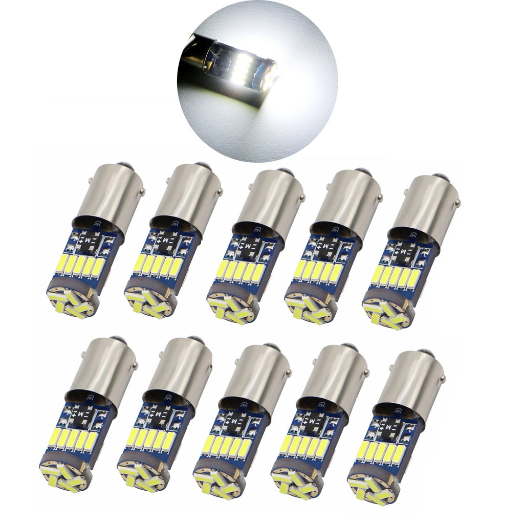 10pcs Ba9s T4W LED Car Light Bulbs White 4014 15-SMD T11 H6W LED Canbus Car Interior Dome Map Light Kit for Audi A4 B6 B7 Sedan