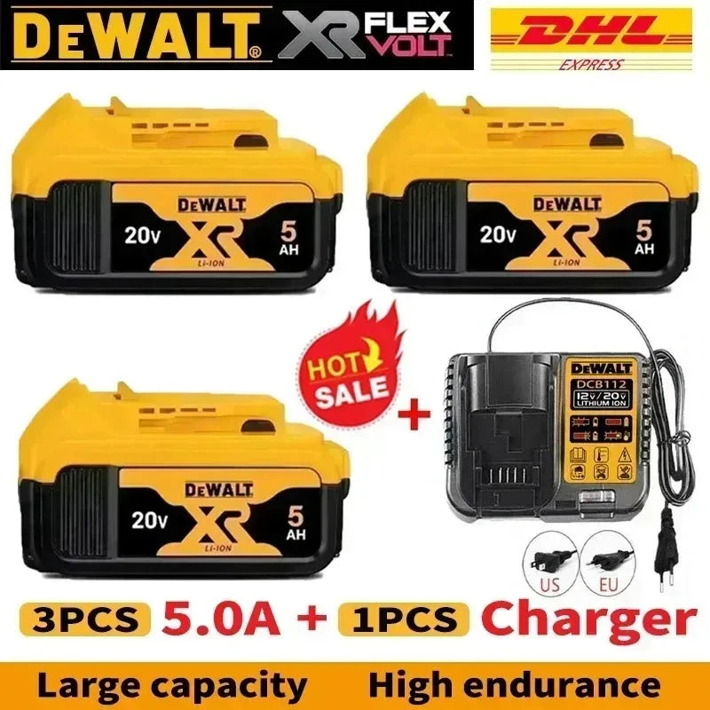100% Original DeWALT Battery 20V/60V 6Ah 9Ah MAX FlexVolt for DCB606 DCB205 DCB206 DCB209 DCB182 Power Tool with Battery