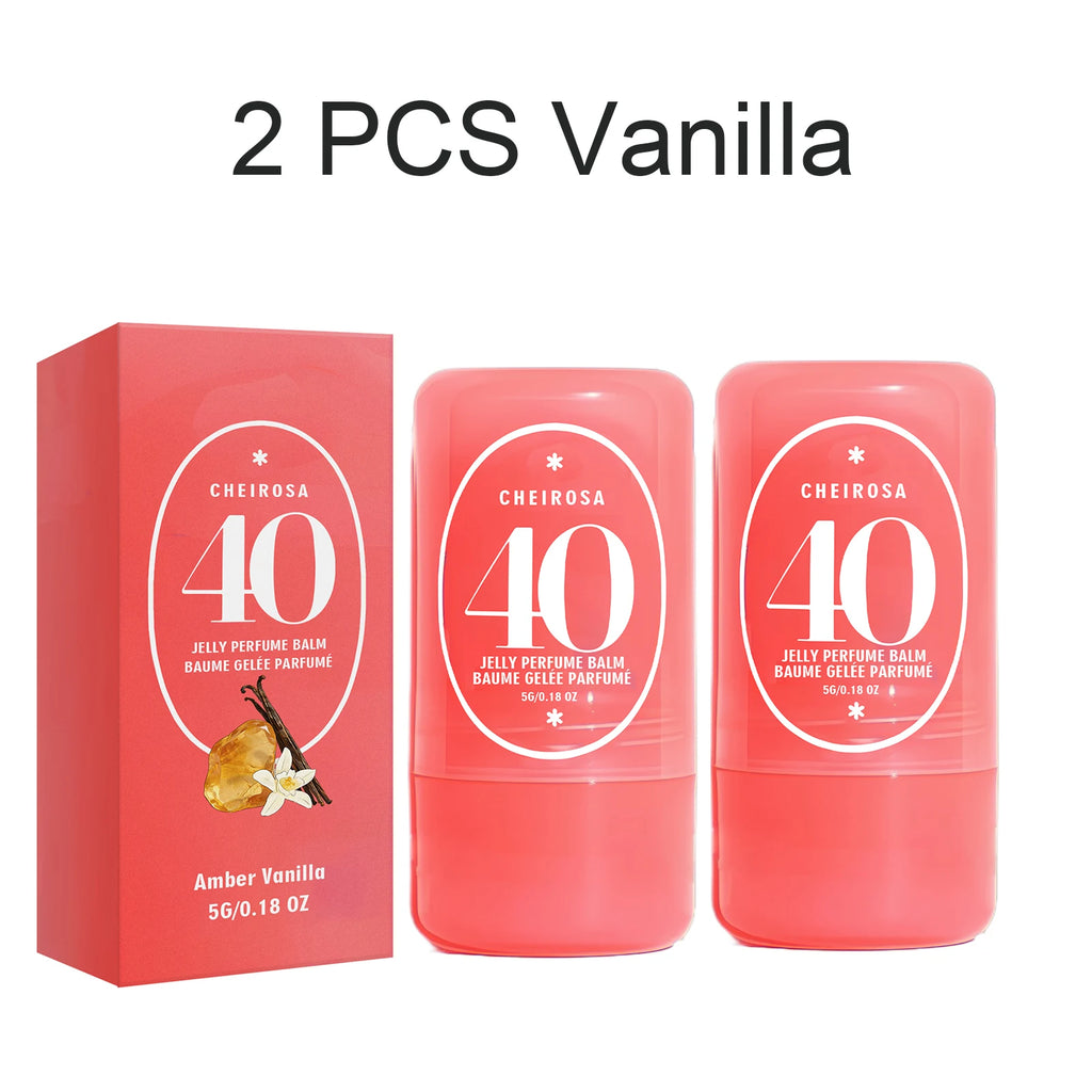 Jelly Perfume Balm 3 Scents 40 Amber Vanilla 62 Almond Caramel 68 Lychee Fruity Long Lasting Portable Travel Solid Perfume