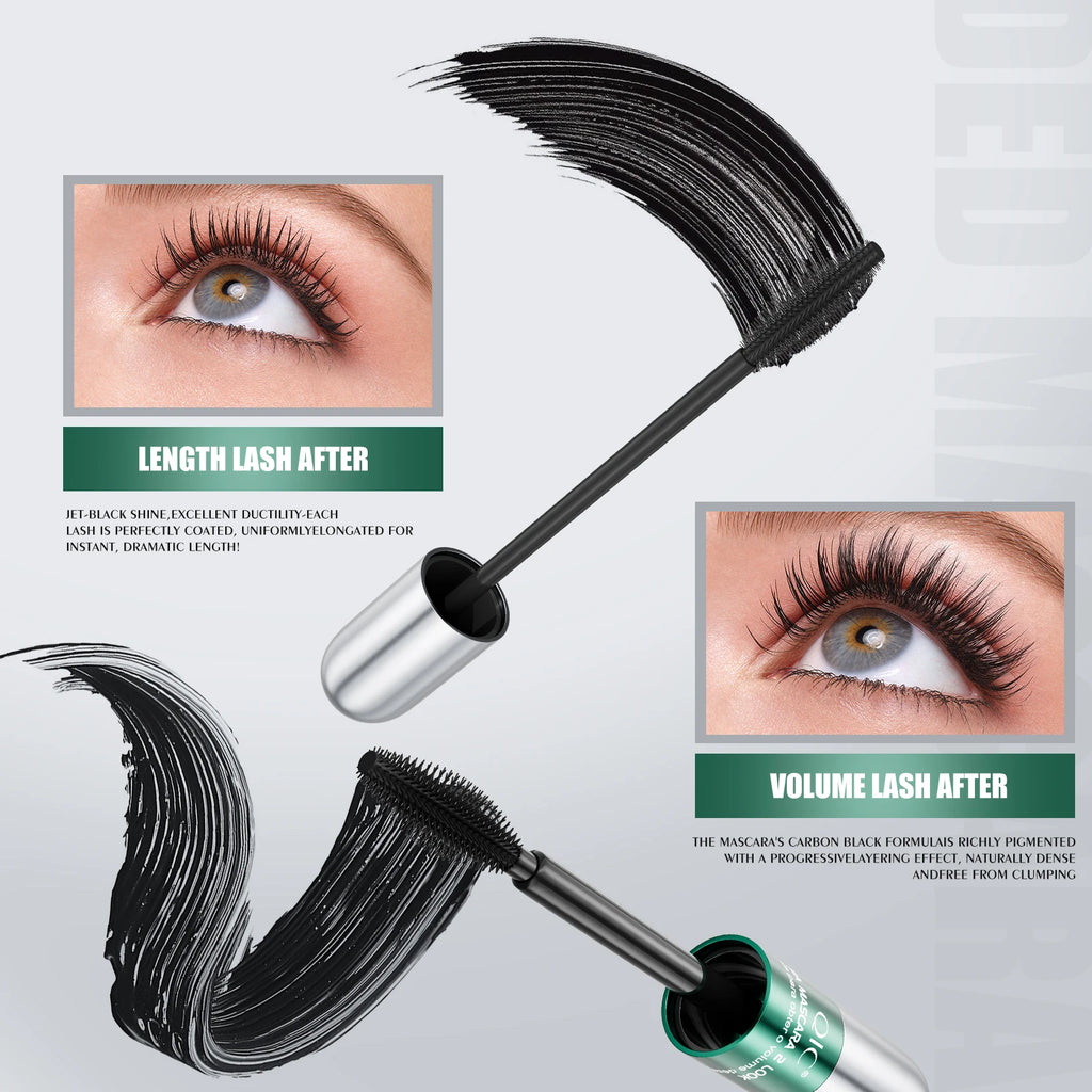 4D Black Mascara Thickening Lengthening Curling Waterproof Sweatproof Mascara For Beginners
