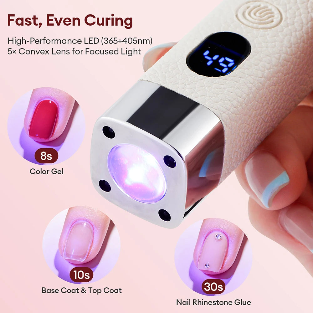 Cat-eye Magnet Handheld Nail Lamp Auto Sensor Nail Dryer Nail Gel Curing Bracket Nail Lamp UV LED Light Gel Nail Fast Drying Pen