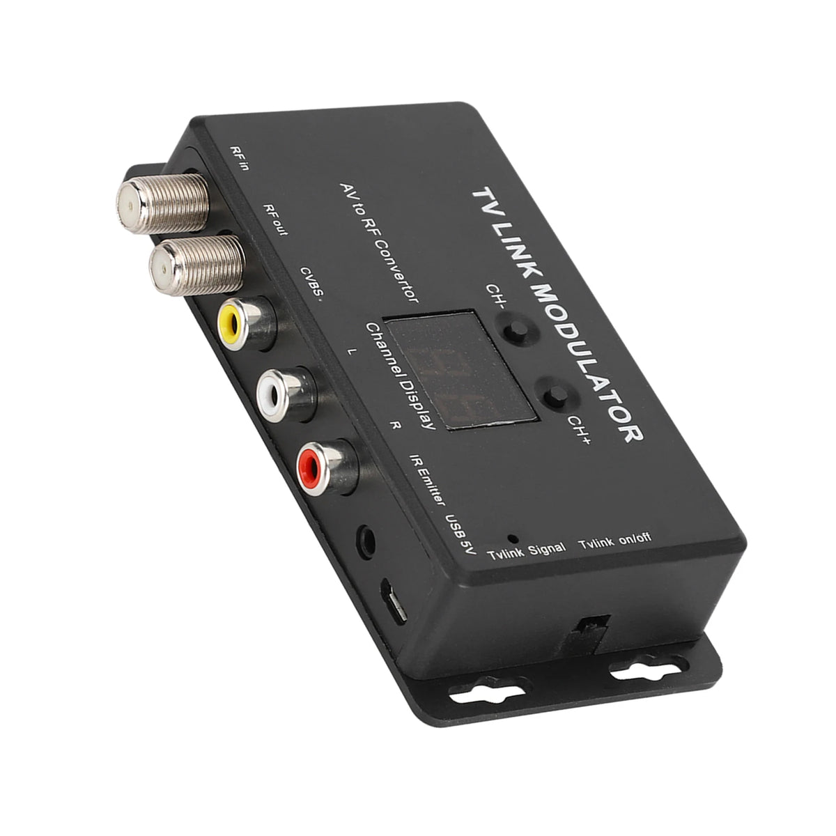 IR Extender Adapter TM70 UHF TV LINK Modulator AV To RF Converter IR Extender With Channel Display Modulator AV To RF Converter