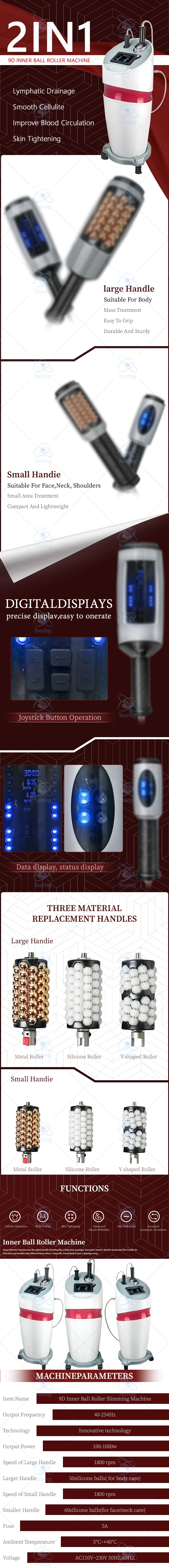 Professional Inner Ball Roller Massage Machine for Body Contouring Weight Loss Cellulite Reduction and Slimming Machine
