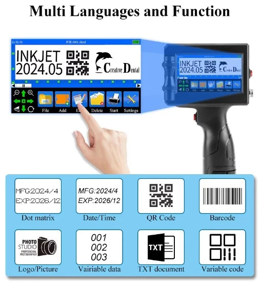 Wholesale‑Price Portable Handheld Inkjet Printer Easy‑Operation New for Numbering Date Coding Labels Cards