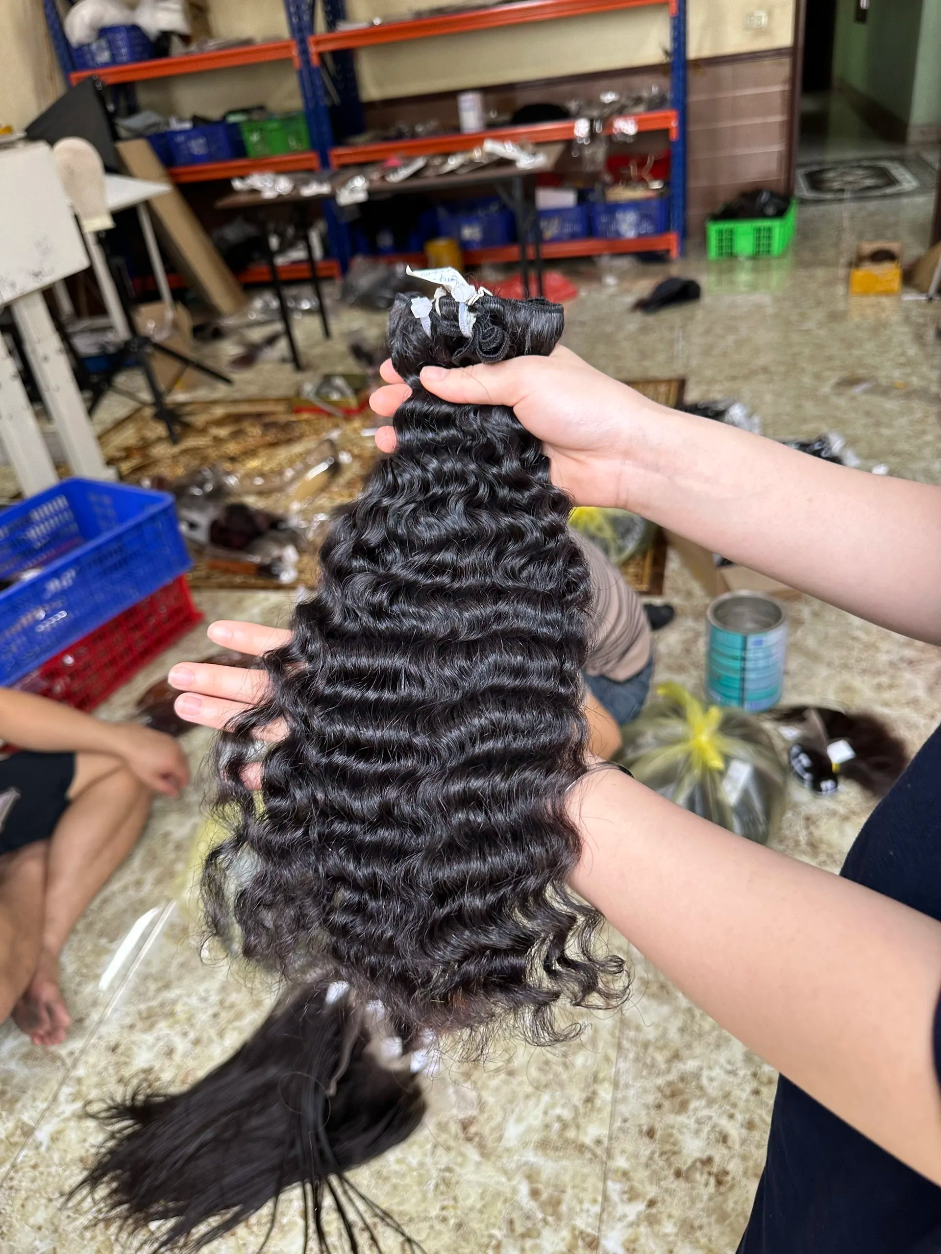 SHINHAIR Wholesale Vietnamese Raw Virgin Extensions Cheap 12A Deep Curly Human Hair Bundles for Black Women