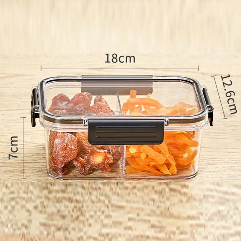 Portable Lunch Box for Kids School Microwave Transparent Bento Box with Compartments Salad Fruit Food Sealed Jar Container Box