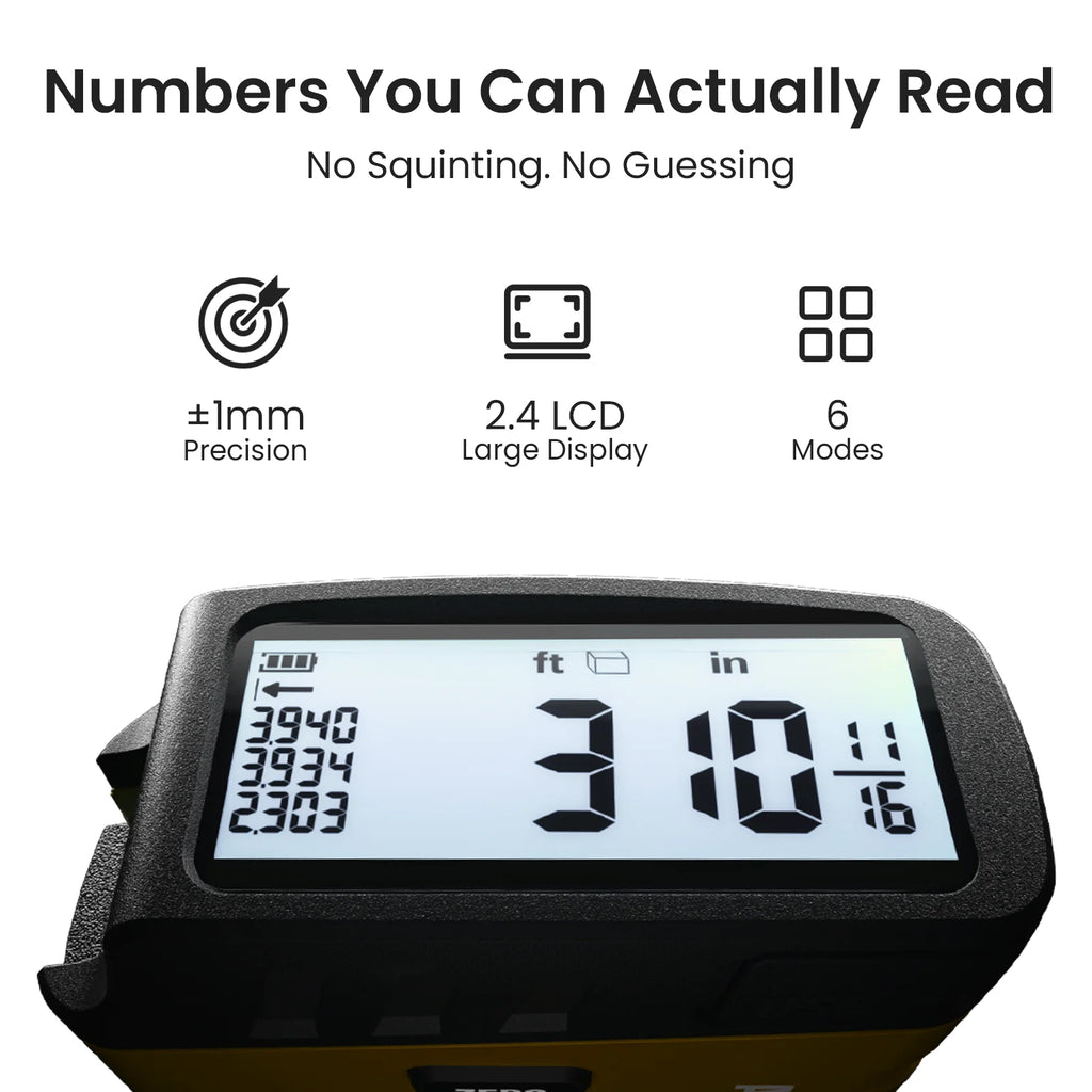 MiLESEEY  2-in-1Digital Reading Tape measure DT20 5m Rechargeable Measurement Tool, for Distance/Area/Volume