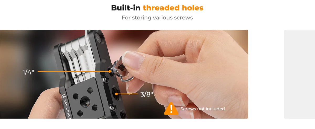 K&F Concept Allen Wrench 10 pcs Folding Set Kit Allen Key Set Tool Portable Hex Key Set Portable for Tripode Home Business