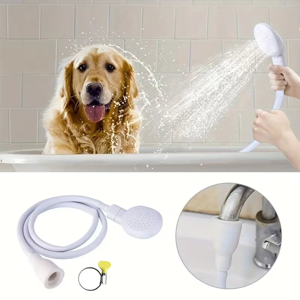 Universal Sink Spray Rubber Hose Handheld Rain Shower Head Portable Spray Head for Kitchen Bathroom Pet Cleaning Showerhead 1PC