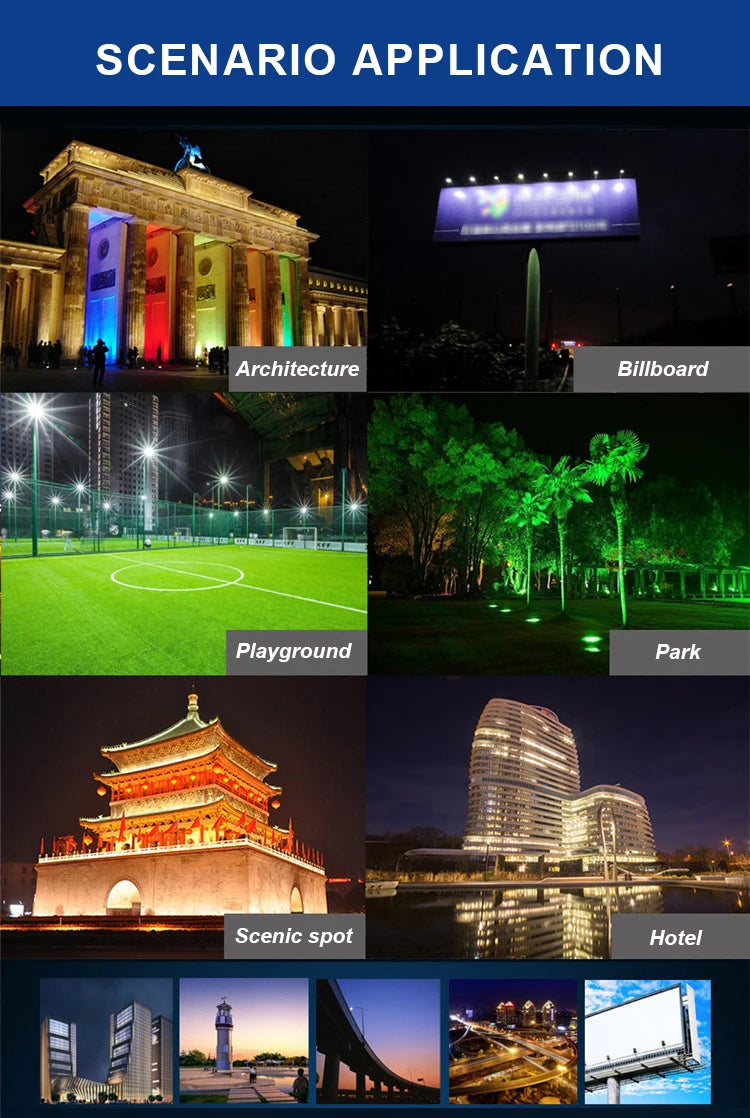 Led Spotlight Colorful Projector Lamp IP66 Outdoor Waterproof Tree Light 10/20/30/50W Garden Green Landscape Patio Lawn Lighting