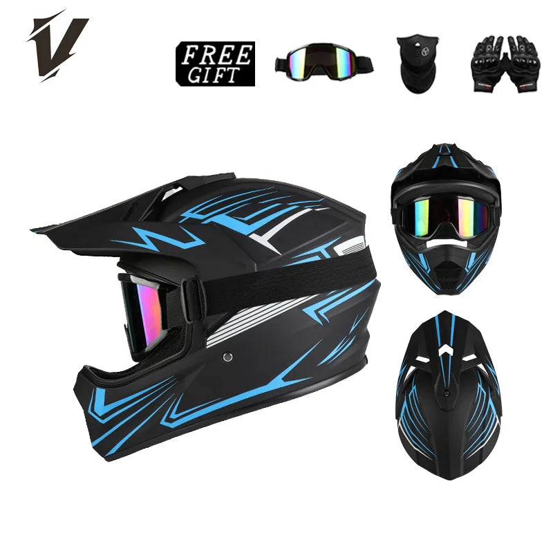Vgv's Latest Buy One Get Three Free Welfare Helmet, Dot Certified Off-Road Motorcycle Helmet, Abs Shell Three-Layer Protection
