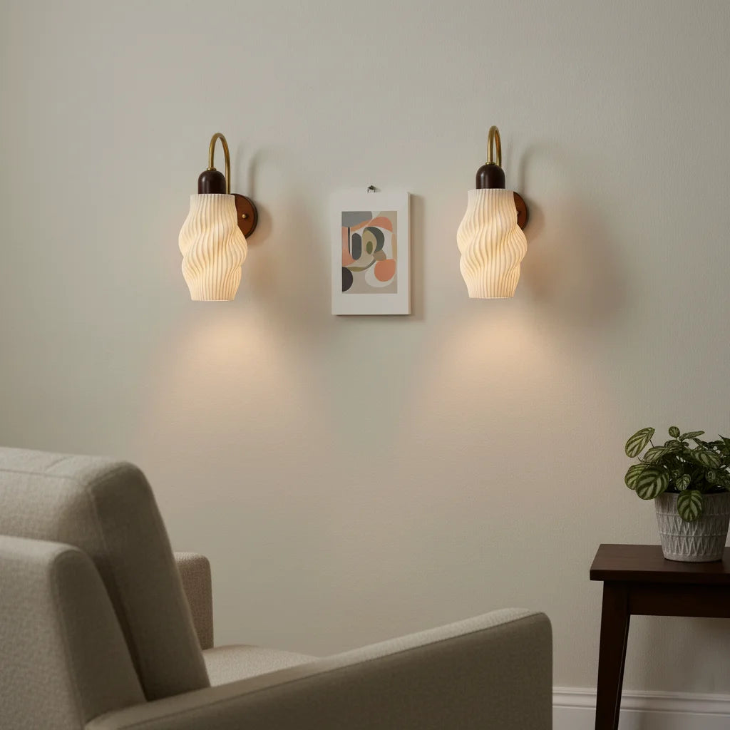 LED Wall Lamp Livingroom Bedroom Modern Simple Crative Light Fixture Home Lighting PVC lampshade Modern Sconce  Wall Lamp