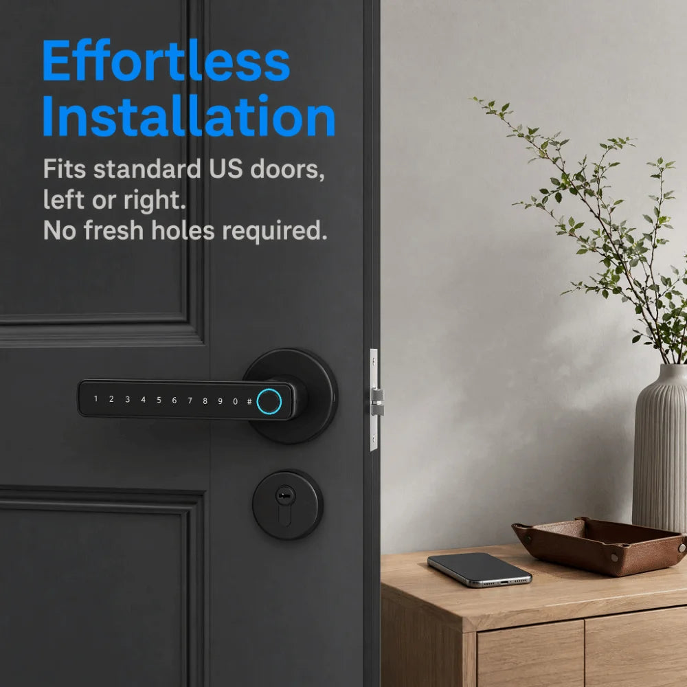 Remote Lock Smart Fingerprint Door Lock Smart Password Electronic Digital Door Handles WiFi Gateway Key Biometric Door Lock