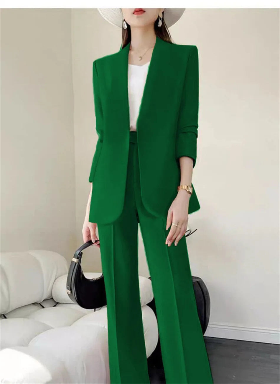 Fashion 2 Piece Sets Women Outfits Spring Autumn New in Korean Pants Sets Commuter Elegant Suit Coat 2 Piece Sets Women