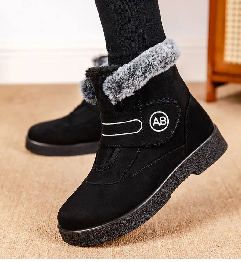 Women's Boots Super Warm Ankle Boots For Women Fur Shoes Winter Shoes Woman Snow Boots For Winter Low Heels Shoes Botas Mujer