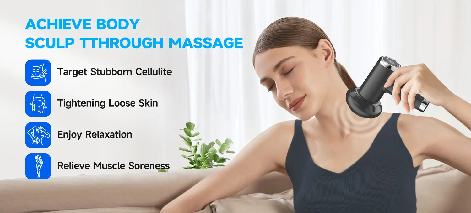 Vibration massage Protable body shaping Deep Muscle Relaxation Fitness Slimming health Anti Cellulite Fat Fascia gun equipment