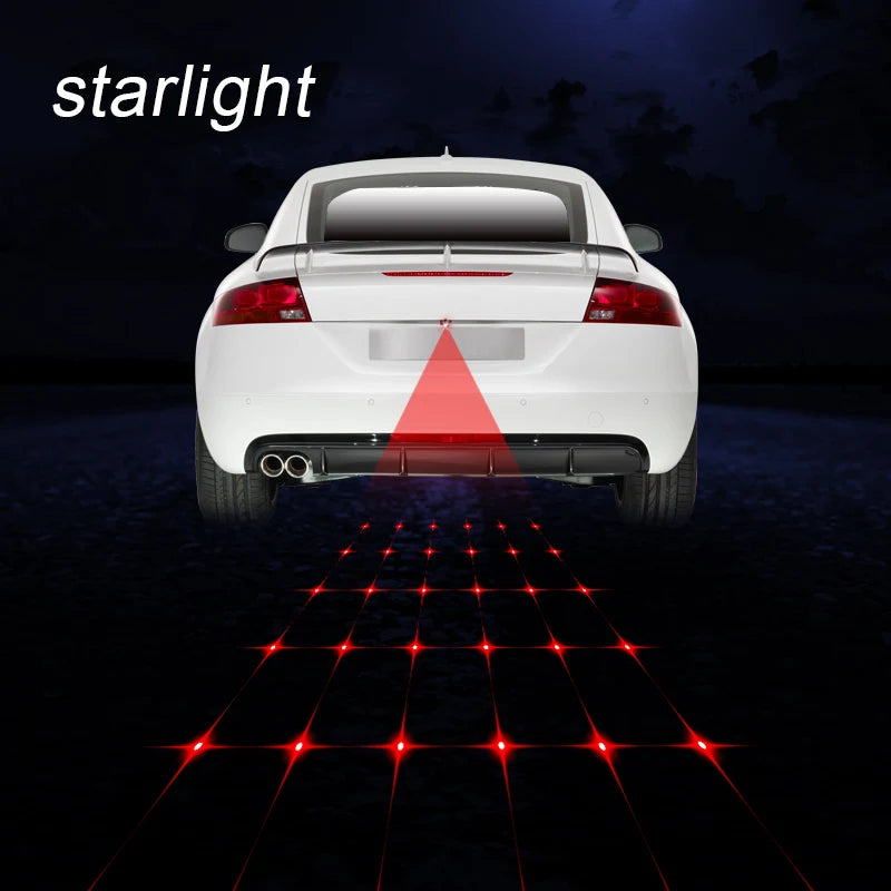 led projector Car laser Fog Light Motorcycle Anti Collision Rear-end Laser Tail Lights Brake Light Universal Decorative Lamp
