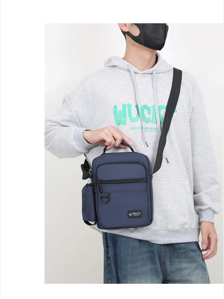 Fashion Casual Men's Bag Handbag High Quality Man Crossbody Bags Easy Travel Bag Stylish Men's Shoulder Bag With Bottle Pocket
