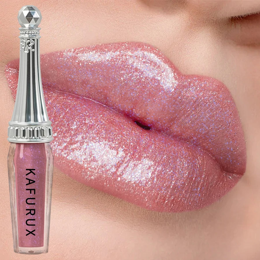 6 Colors Glitter Liquid Lipsticks Shimmer Shiny Lipgloss Pearlescent Lip Tint Mositurizing Long Lasting Lip Glaze Makeup For Wom