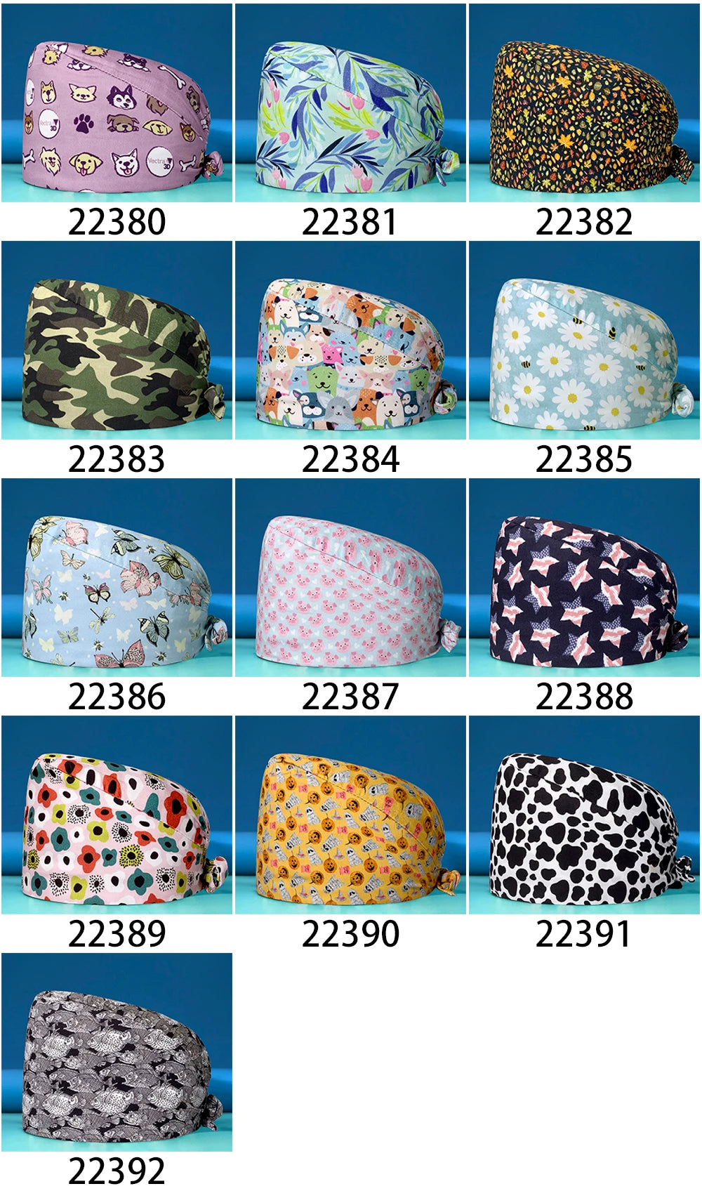 Dentistry Pet Medical Scrub Pharmacist Clinic Hat Dentist Lab Cap Nurse Surgical Working Caps Nursing Hats Cotton with Button