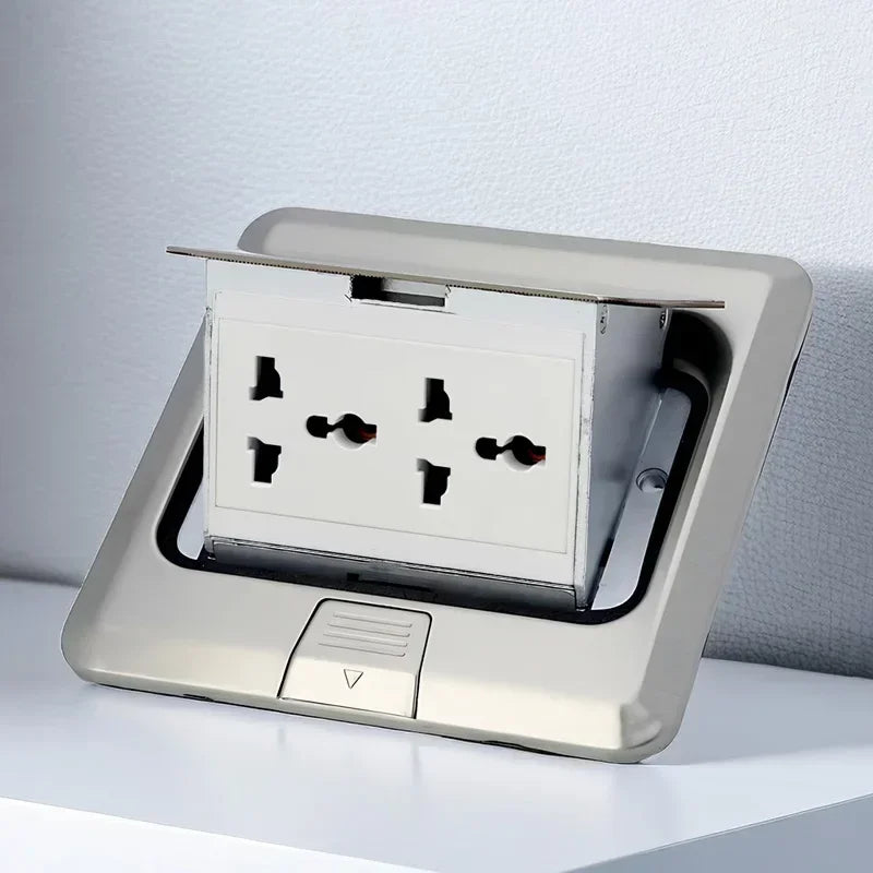 Electrical Switches Desktop Socket EU/Universal Power Outlet Hidden Type Pop Up Floor Socket For Meeting Room