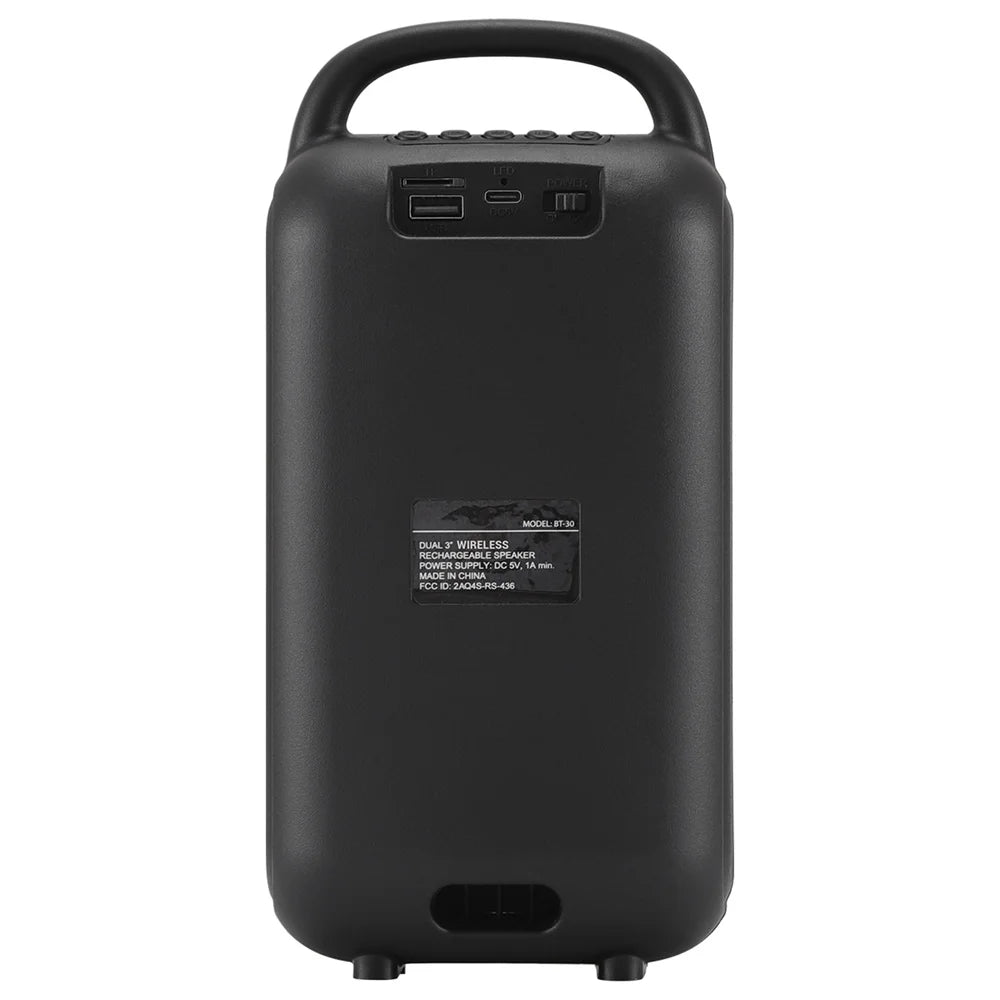 1000W Party Portable Speakers Bluetooth Wireless Boombox Sound Large Speaker Dual 3 Inch Subwoofer for Outdoor Dancing Family
