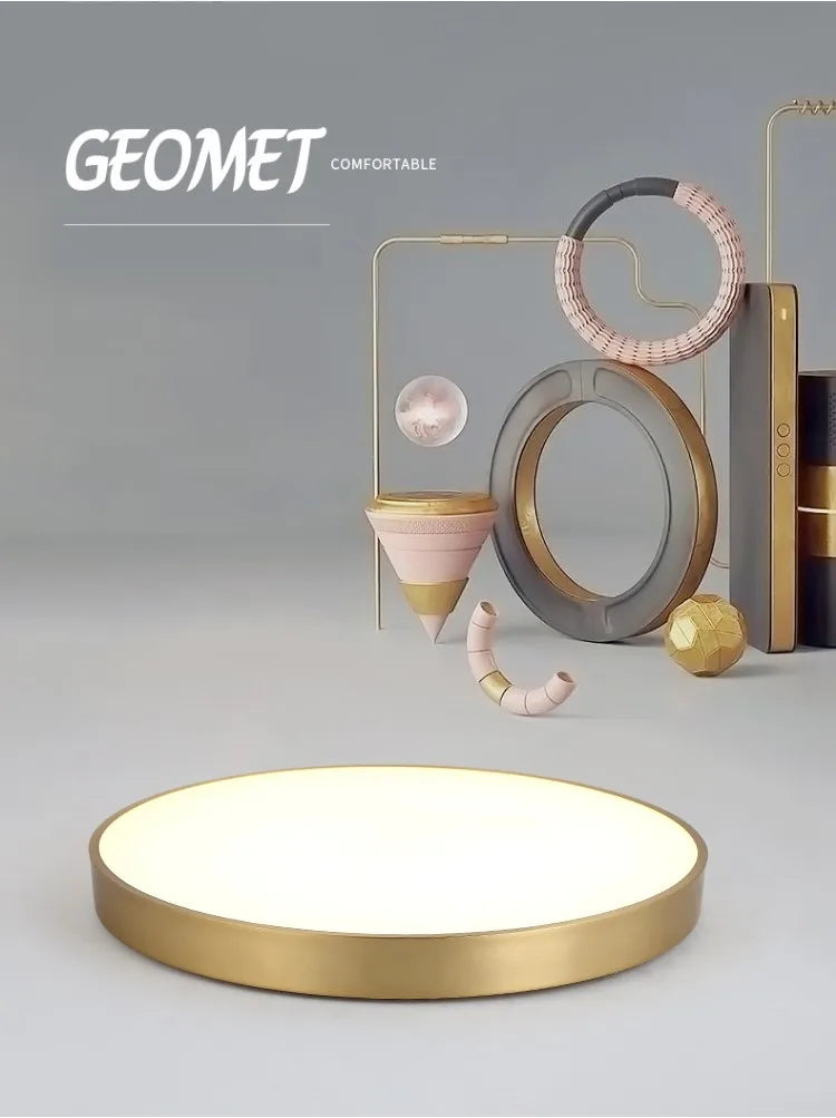 Modern LED Aisle Ceiling Light Lamps For Bedroom Corridor Garage Cloakroom Balcony Indoor Lighting Fixtures Simple Golden Round