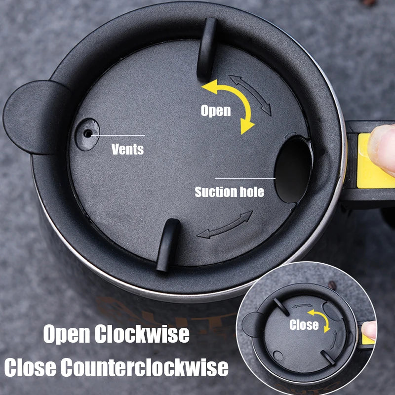 450ML Automatic Stirring Electric Mixing Cup Coffee Milk Self Stirring Mug Stainless Steel Thermal Smart Double Insulated Cup