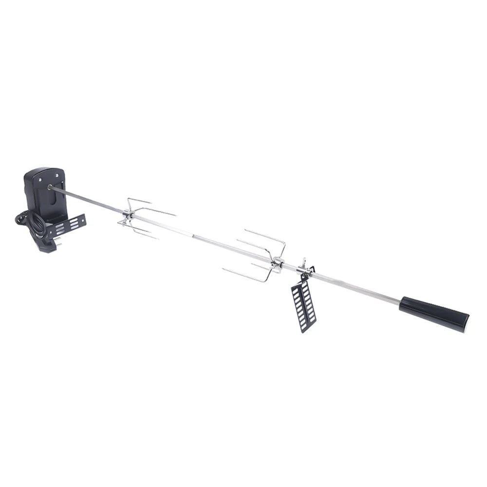 Professional BBQ Electric Skewer 360° Automatic Rotating Skewer Stainless Steel Grill Spit Rotisserie Skewer Camping Roaster Kit