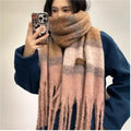 50X200cm Maillard Premium Atmosphere Scarf Women's Winter 2025 New Korean Version Versatile Thickened Mohair Scarf Warm
